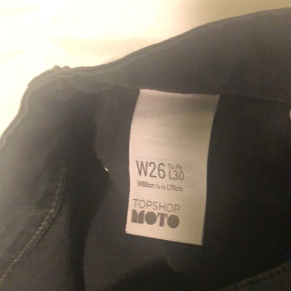 Topshop Moto Leigh jeans in dark olive green - Picture 3 of 6